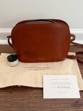 Sezane Victor Leather Crossbody Bag